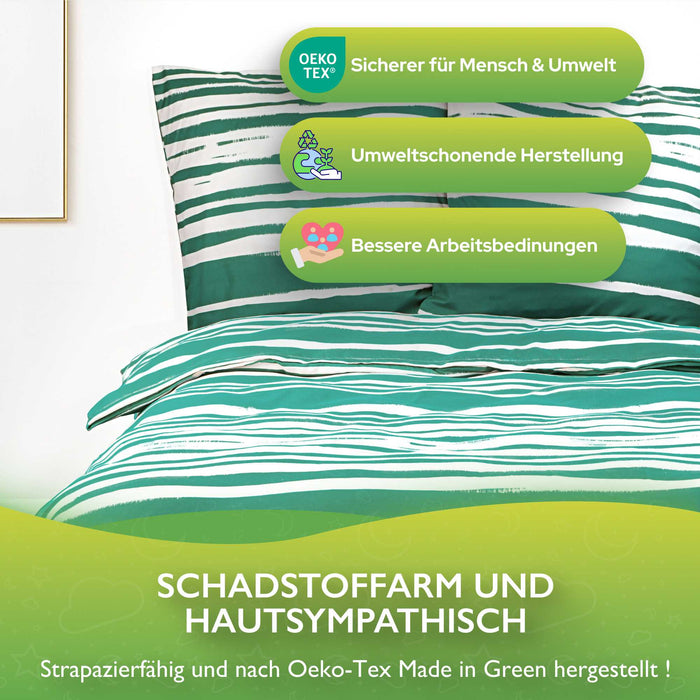 etérea Microfaser Bettwäsche Carola Streifen #farbe_