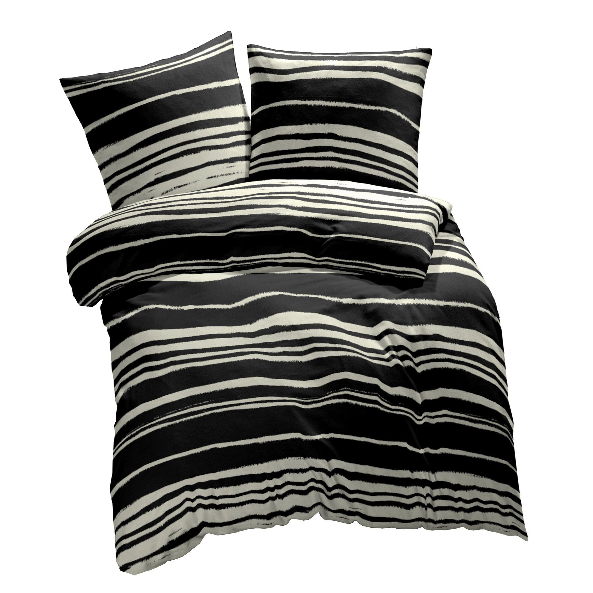 etérea Microfaser Bettwäsche #farbe_schwarz