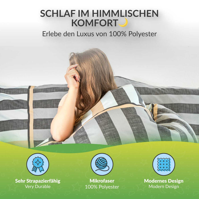 etérea Microfaser Bettwäsche #farbe_grau
