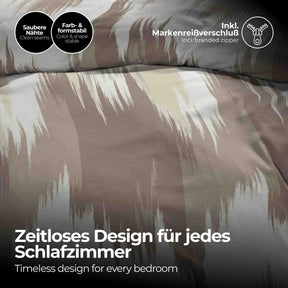 etérea Microfaser Bettwäsche Lex Blau, Opal, Mokka Creme, Schwarz