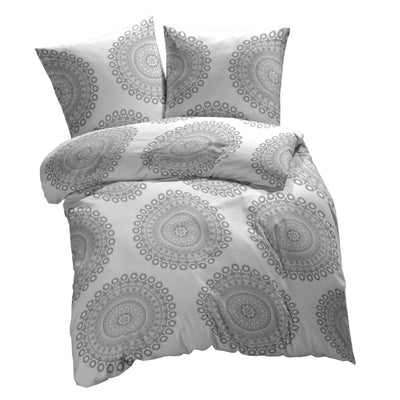 etérea Microfaser Bettwäsche Mandala 135x200 #farbe_grau