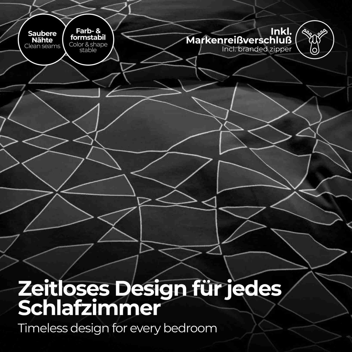 etérea Microfaser Bettwäsche Eclipse Silber, Schiefer, Pflaume, Anthrazit