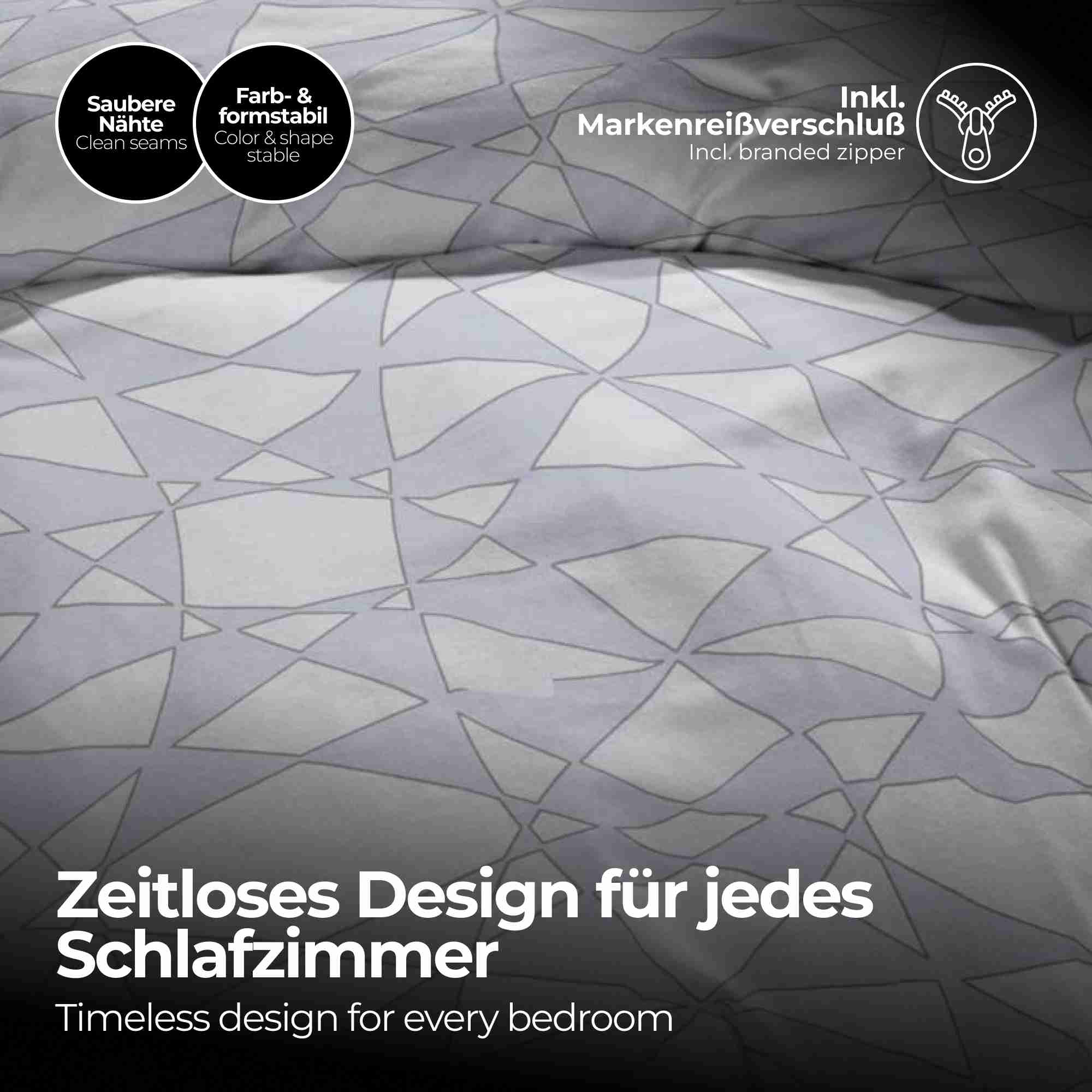 etérea Microfaser Bettwäsche Eclipse Silber, Schiefer, Pflaume, Anthrazit