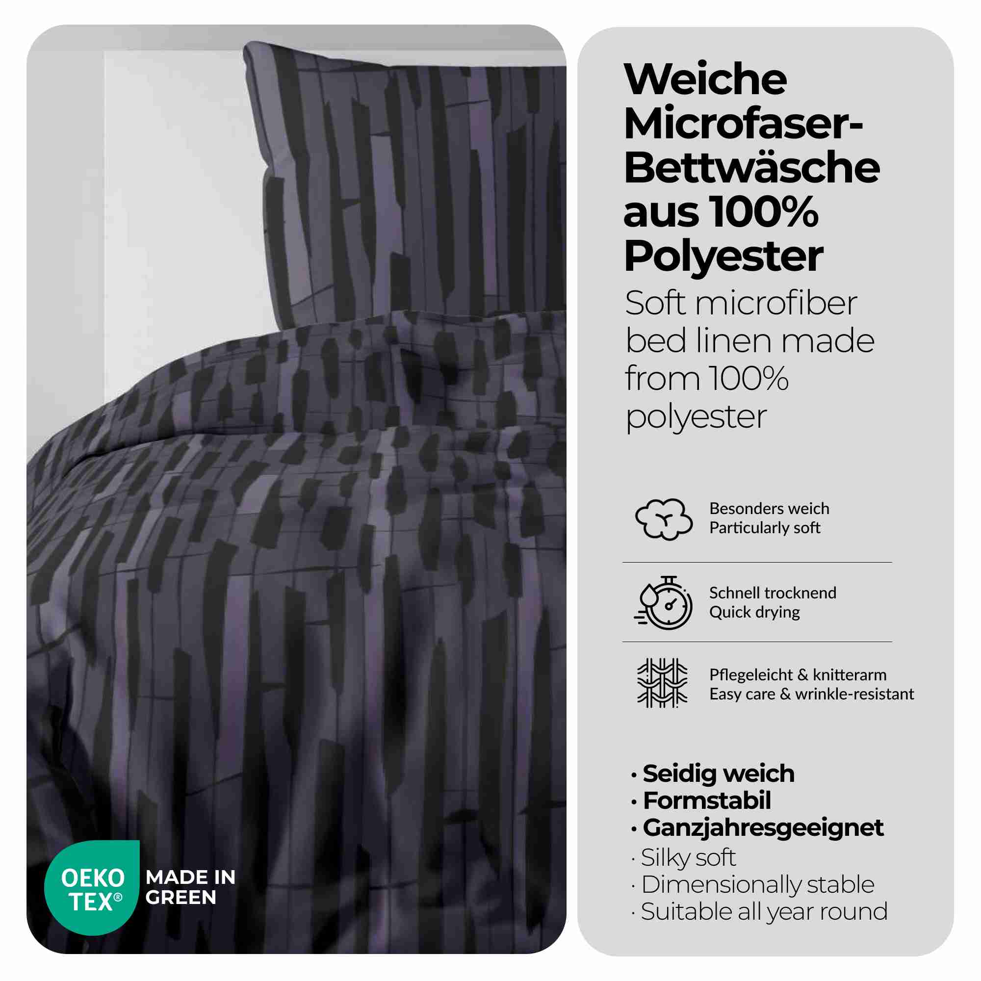 etérea Microfaser Bettwäsche Nick Pflaume und Mokka