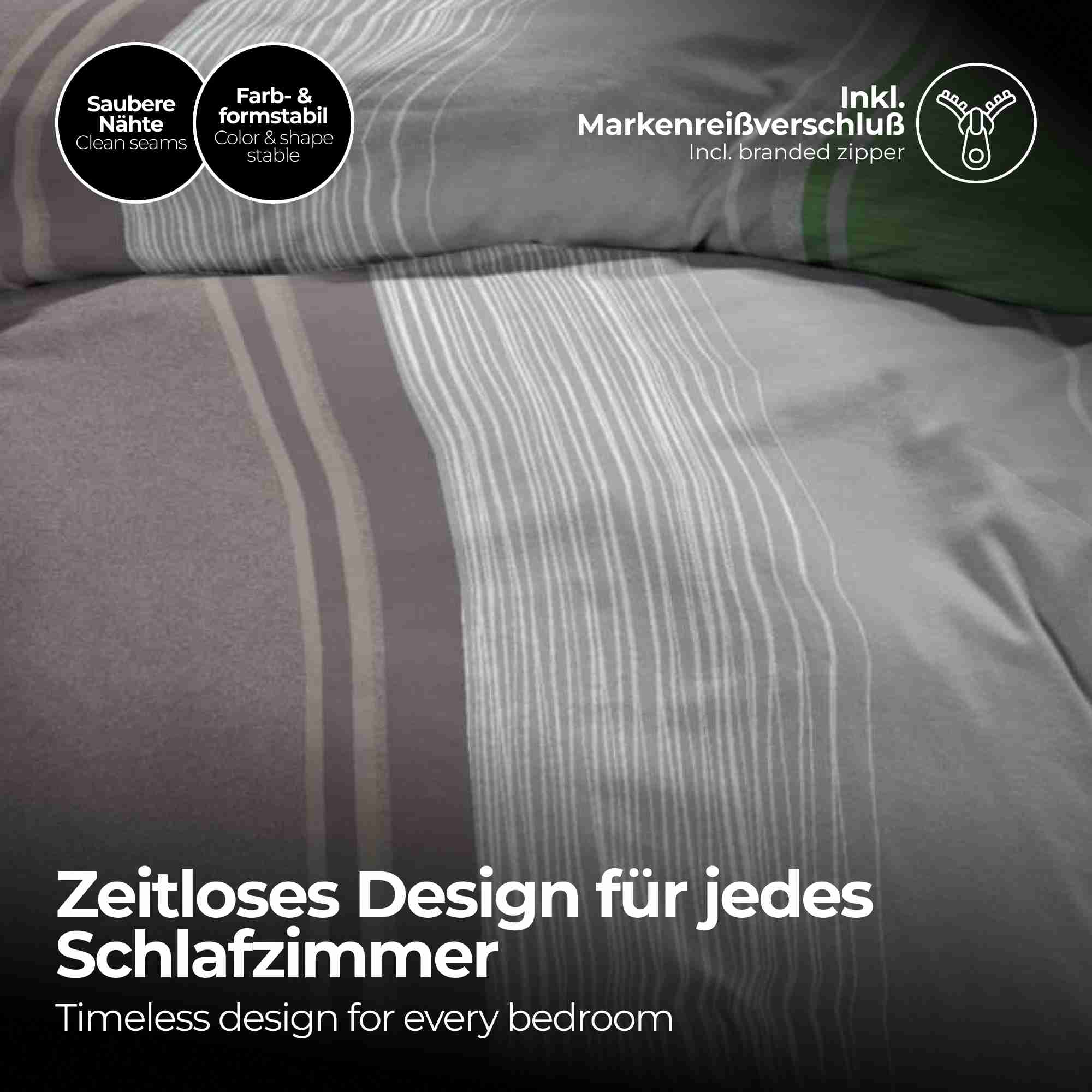 etérea Microfaser Bettwäsche Urban Stripes Streifen