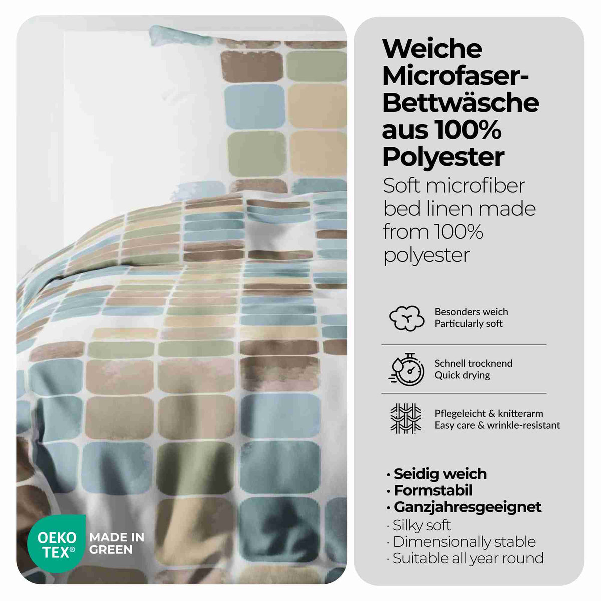 etérea Microfaser Bettwäsche Punkte