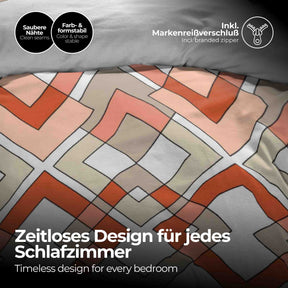 etérea Microfaser Bettwäsche Mino Orange und Lila