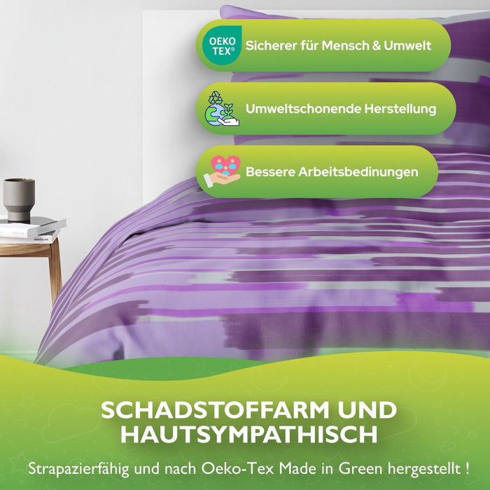 etérea Microfaser Bettwäsche Patchy Streifen #farbe_