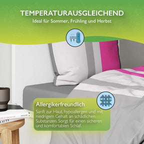 etérea Microfaser Bettwäsche Urban Check Kariert