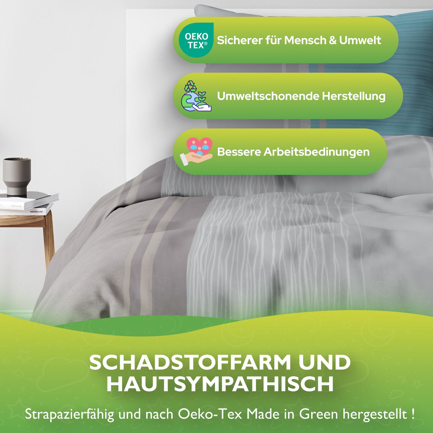 etérea Microfaser Bettwäsche Urban Stripes Streifen