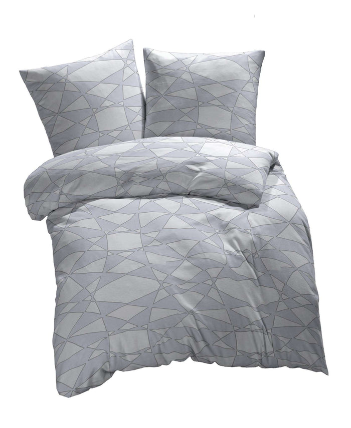 etérea Microfaser Bettwäsche Eclipse Silber #farbe_135x200-cm-+-80x80-cm