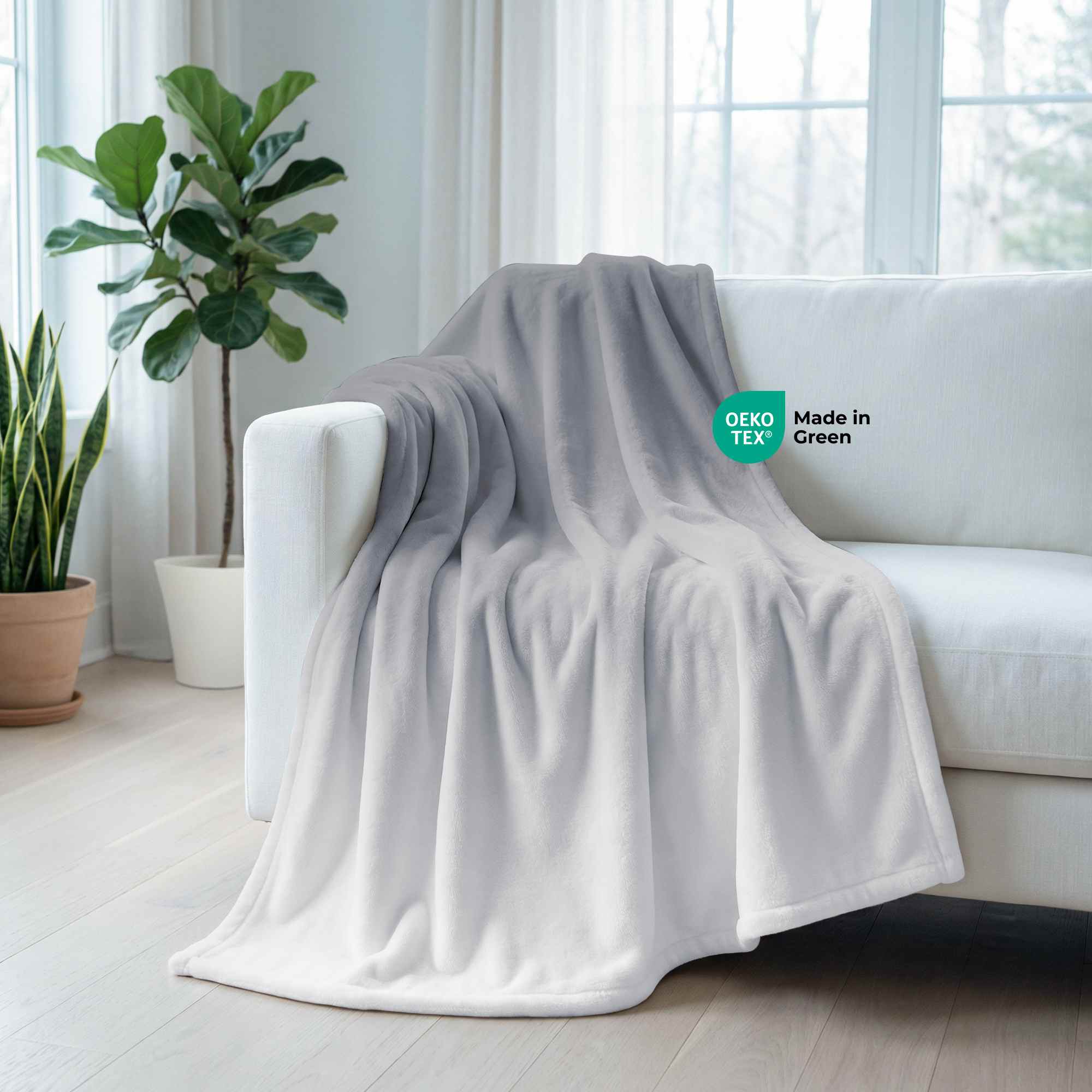 etérea Premium Mikrofaser Regenbogen Kuscheldecke