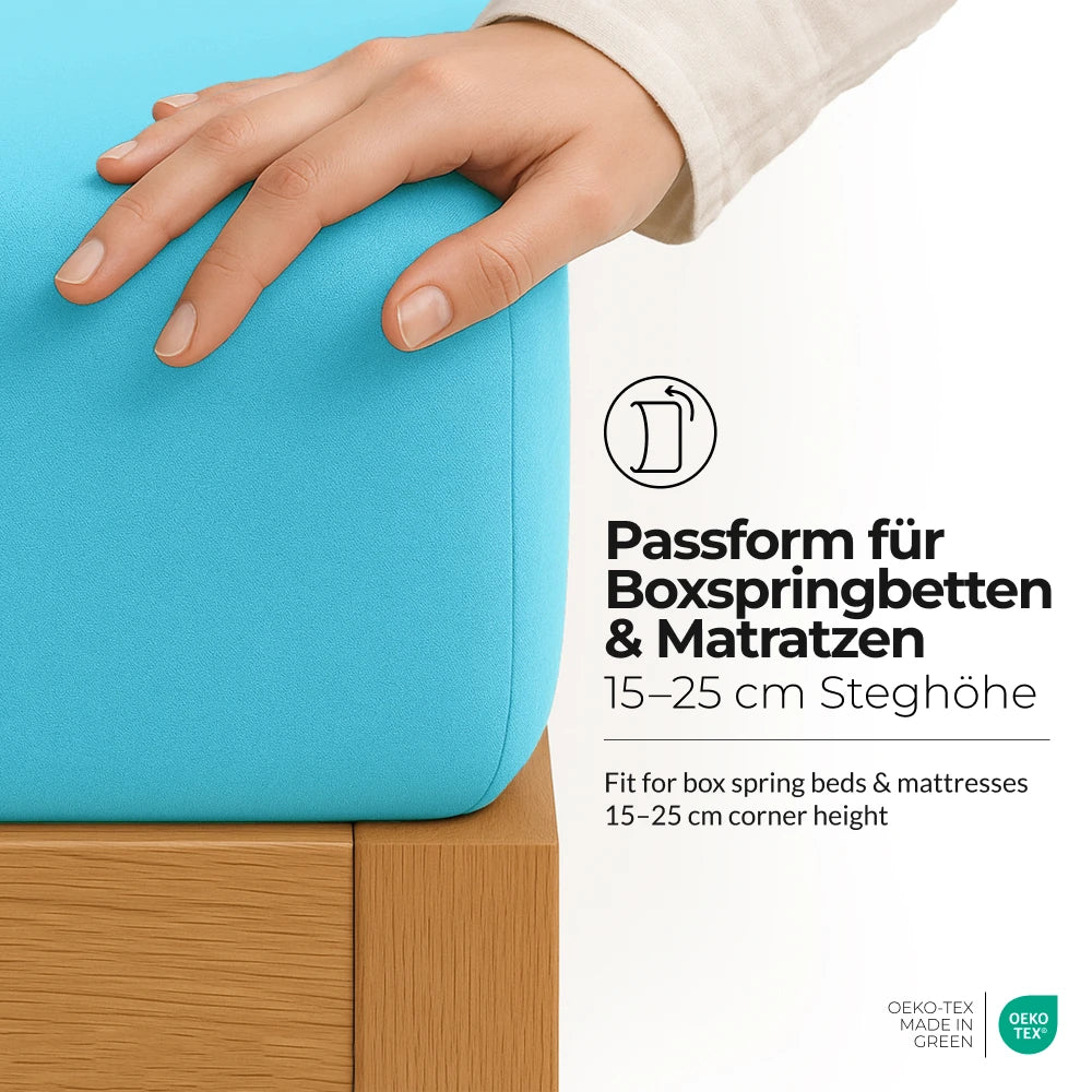 etérea Microfaser Kinder Spannbettlaken - 60x120 - 70x140 cm