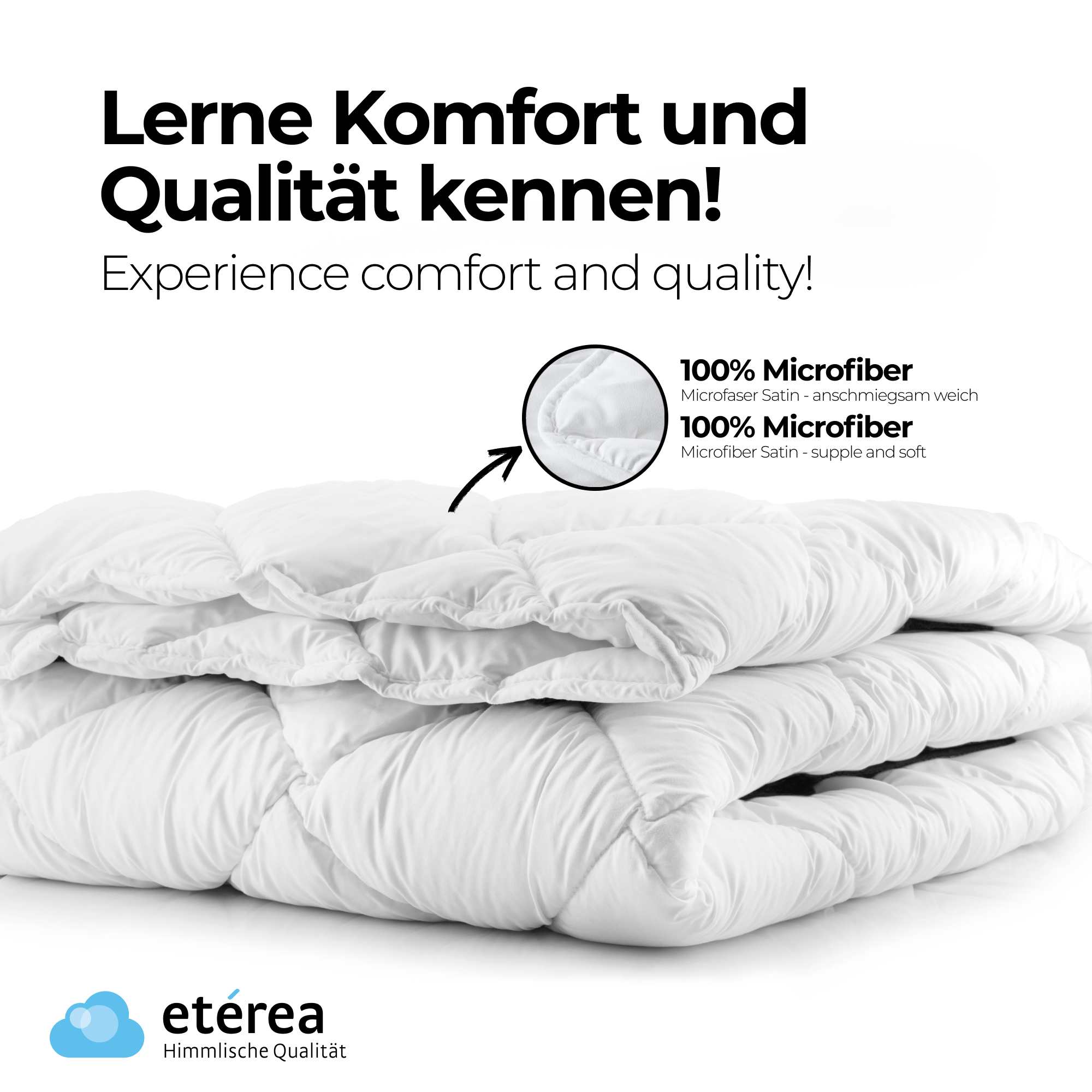 etérea Microfaser Steppdecke Frieda Extra Warm Made in Germany 135x200 cm