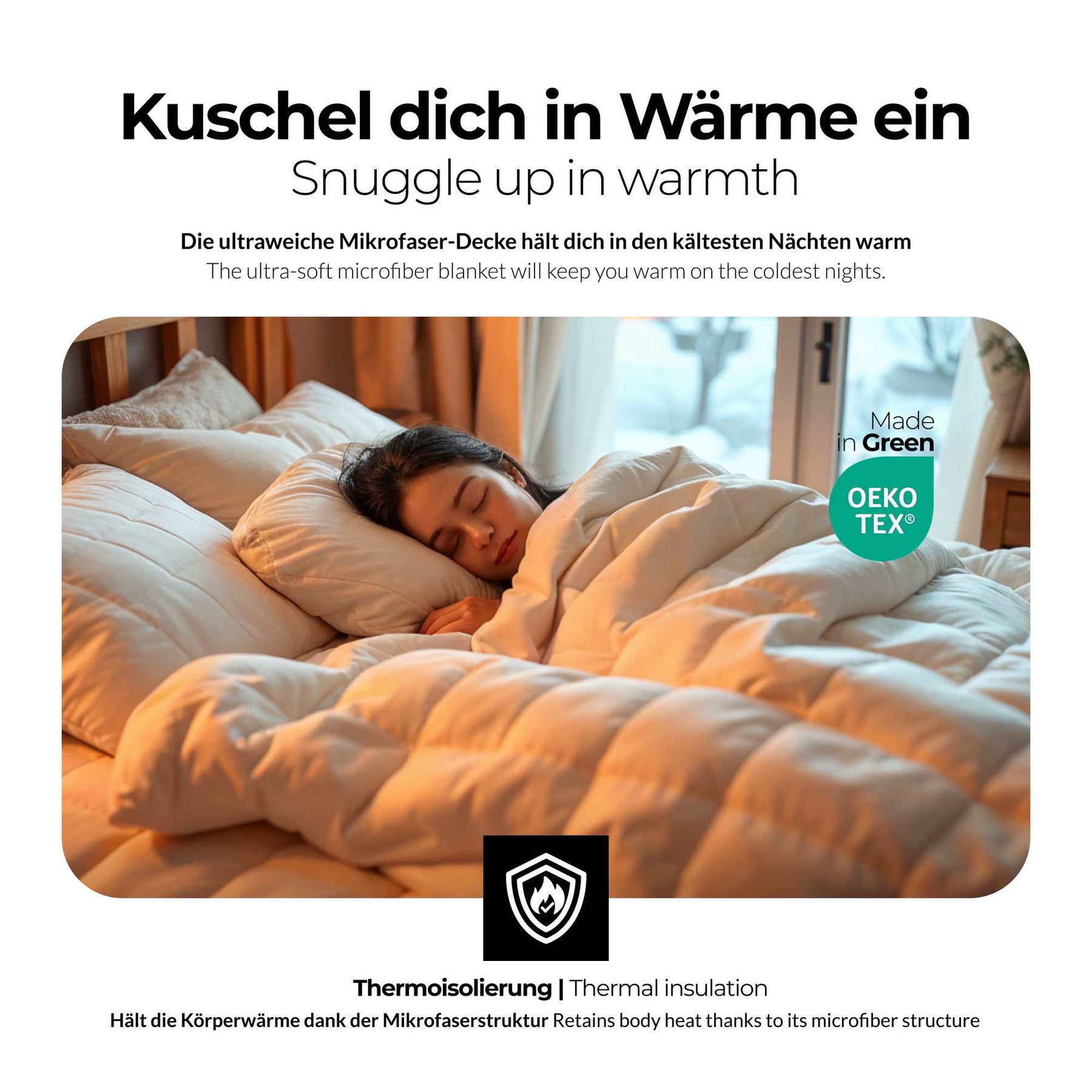 etérea Microfaser Steppdecke Frieda 4-Jahreszeiten Made in Germany 155x220 cm