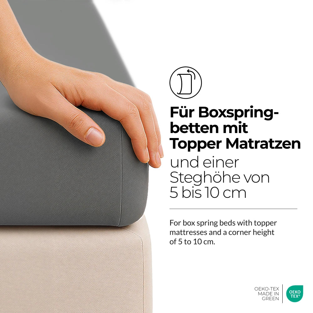 etérea Microfaser Topper Spannbettlaken - 90x200 - 200x220 cm