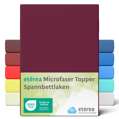 etérea Microfaser Topper Spannbettlaken #farbe_bordeaux