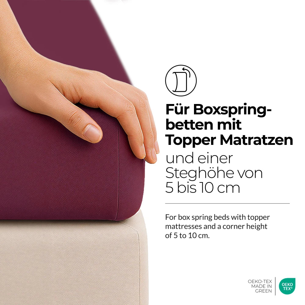 etérea Microfaser Topper Spannbettlaken - 90x200 - 200x220 cm