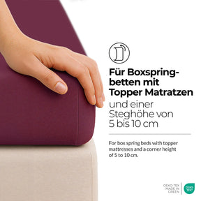 etérea Microfaser Topper Spannbettlaken - 90x200 - 200x220 cm