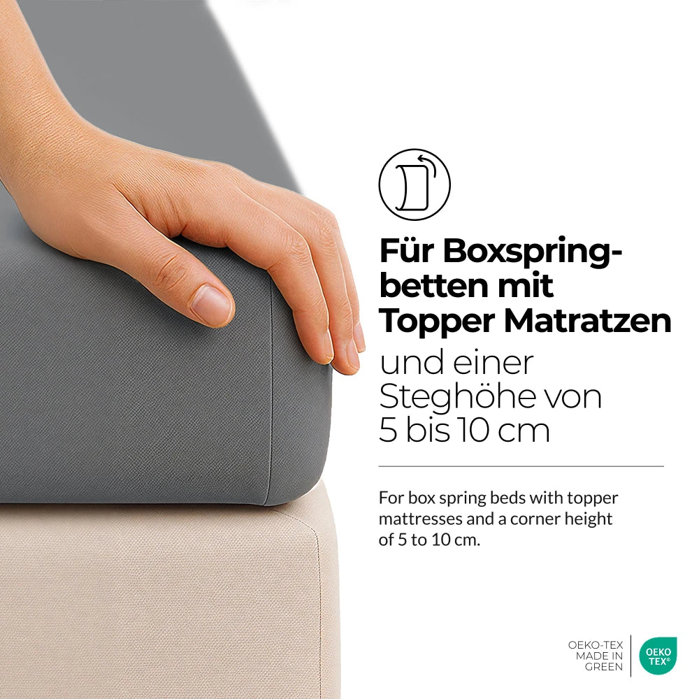 etérea Microfaser Topper Spannbettlaken - 90x200 - 200x220 cm