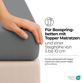 etérea Microfaser Topper Spannbettlaken - 90x200 - 200x220 cm