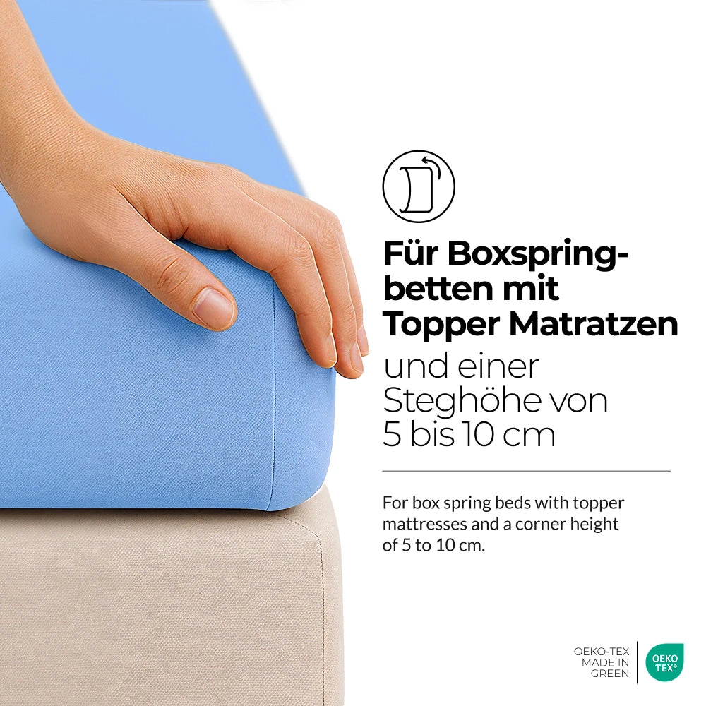 etérea Microfaser Topper Spannbettlaken - 90x200 - 200x220 cm