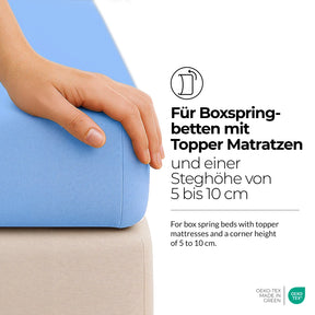 etérea Microfaser Topper Spannbettlaken - 90x200 - 200x220 cm