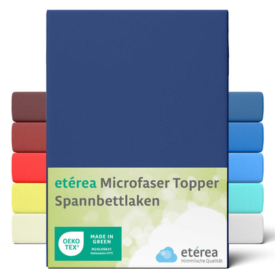 etérea Microfaser Topper Spannbettlaken #farbe_marine