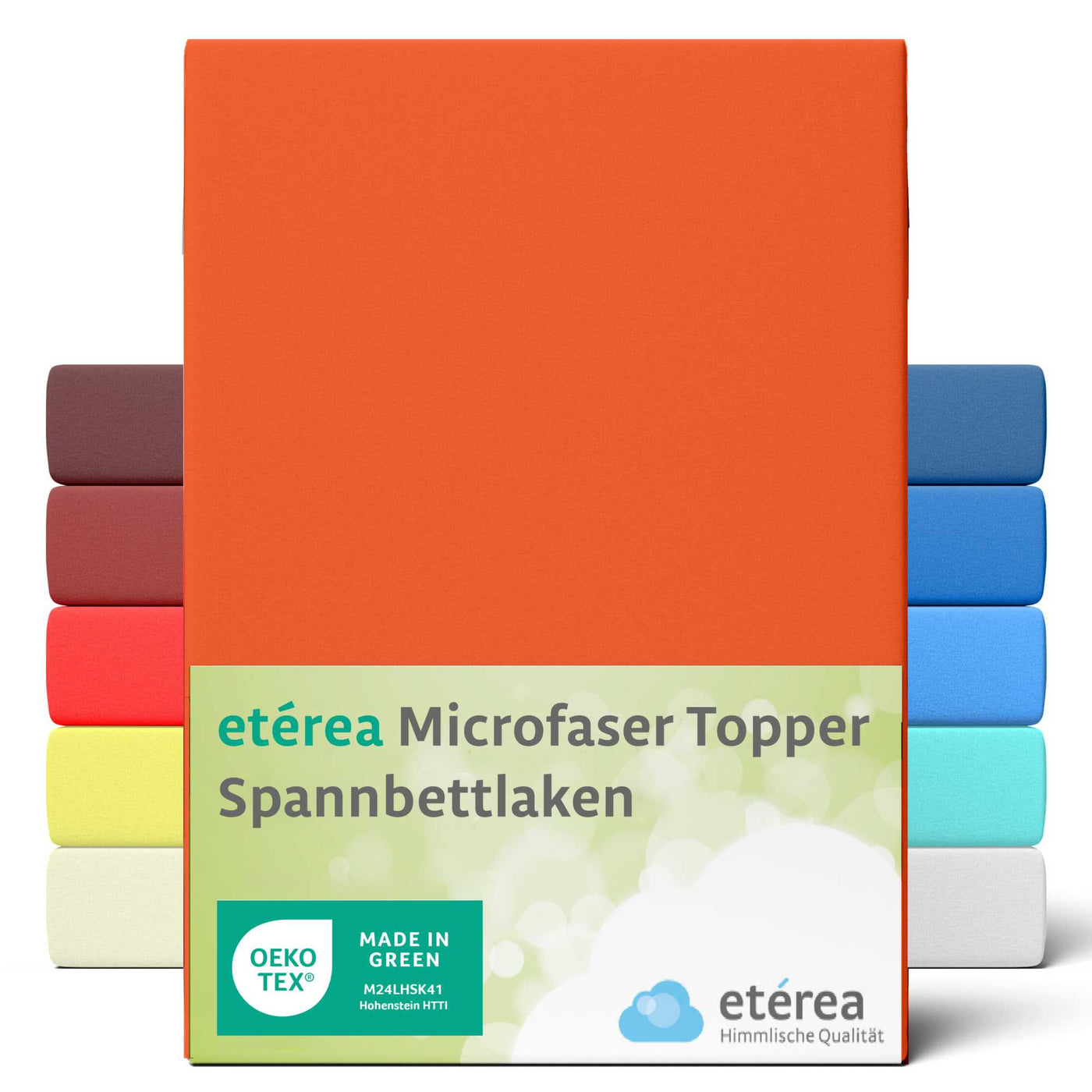 etérea Microfaser Topper Spannbettlaken #farbe_orange