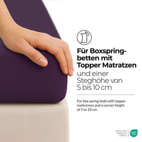 etérea Microfaser Topper Spannbettlaken - 90x200 - 200x220 cm