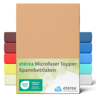 etérea Microfaser Topper Spannbettlaken #farbe_sand