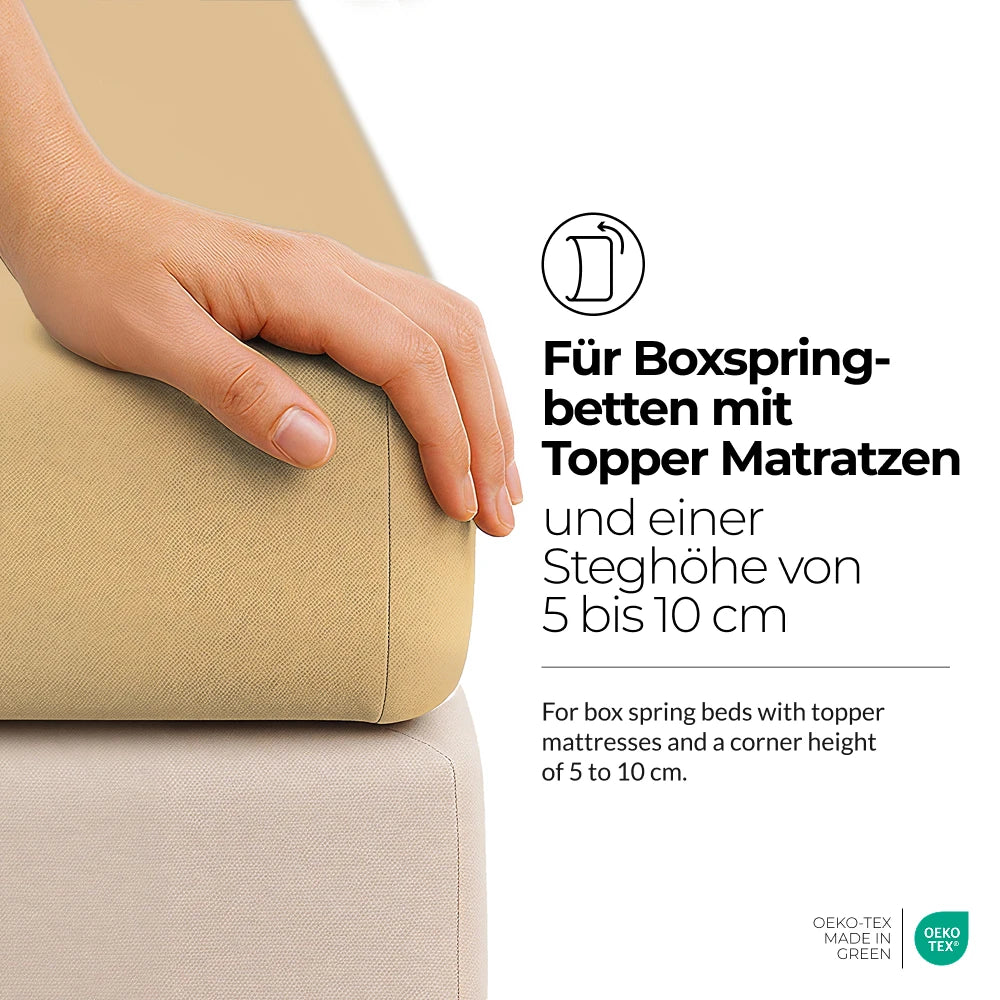 etérea Microfaser Topper Spannbettlaken - 90x200 - 200x220 cm