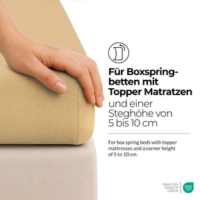 etérea Microfaser Topper Spannbettlaken - 90x200 - 200x220 cm