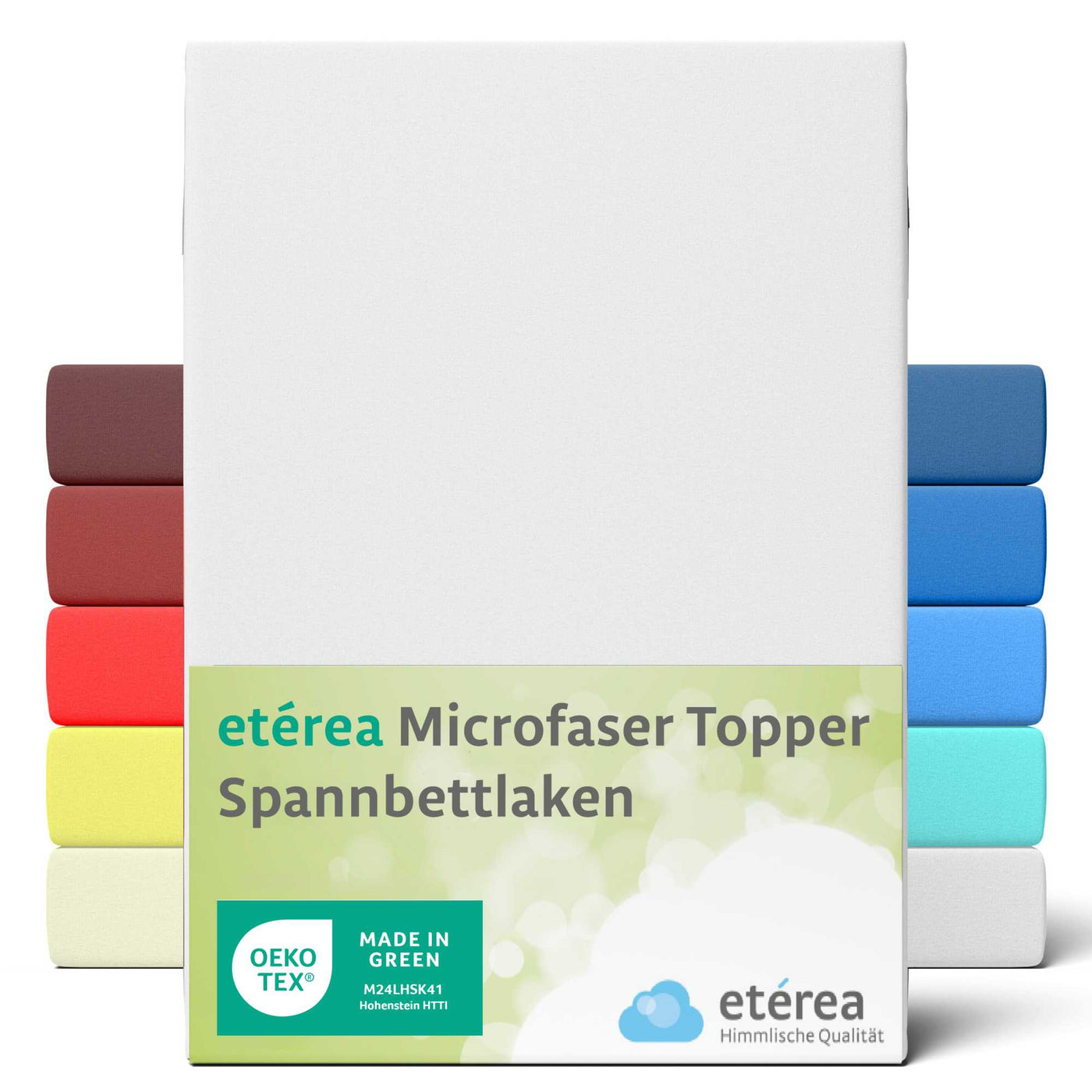 etérea Microfaser Topper Spannbettlaken #farbe_weiss