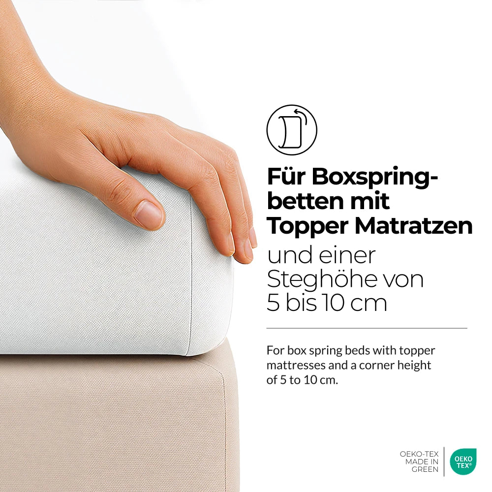 etérea Microfaser Topper Spannbettlaken - 90x200 - 200x220 cm