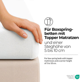 etérea Microfaser Topper Spannbettlaken - 90x200 - 200x220 cm