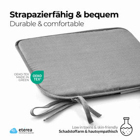etérea Streifen Sitzkissen Stuhlkissen Indoor & Outdoor 4er Set 38x38 cm