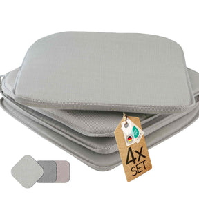 etérea Streifen Sitzkissen Stuhlkissen Indoor & Outdoor 4er Set 38x38 cm