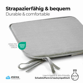 etérea Streifen Sitzkissen Stuhlkissen Indoor & Outdoor 4er Set 38x38 cm