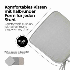 etérea Sitzkissen Stuhlkissen Streifen 38x38cm 4er Set - Innen und Aussenbereich