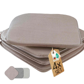 etérea Streifen Sitzkissen Stuhlkissen Indoor & Outdoor 4er Set 38x38 cm