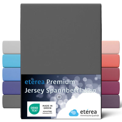 etérea Premium Jersey Spannbettlaken #farbe_anthrazit