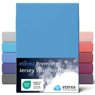 etérea Premium Jersey Spannbettlaken #farbe_hellblau