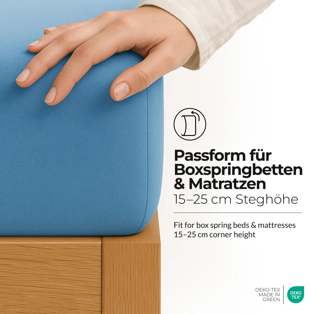 etérea Premium Jersey Spannbettlaken - 90x200 - 200x200 cm