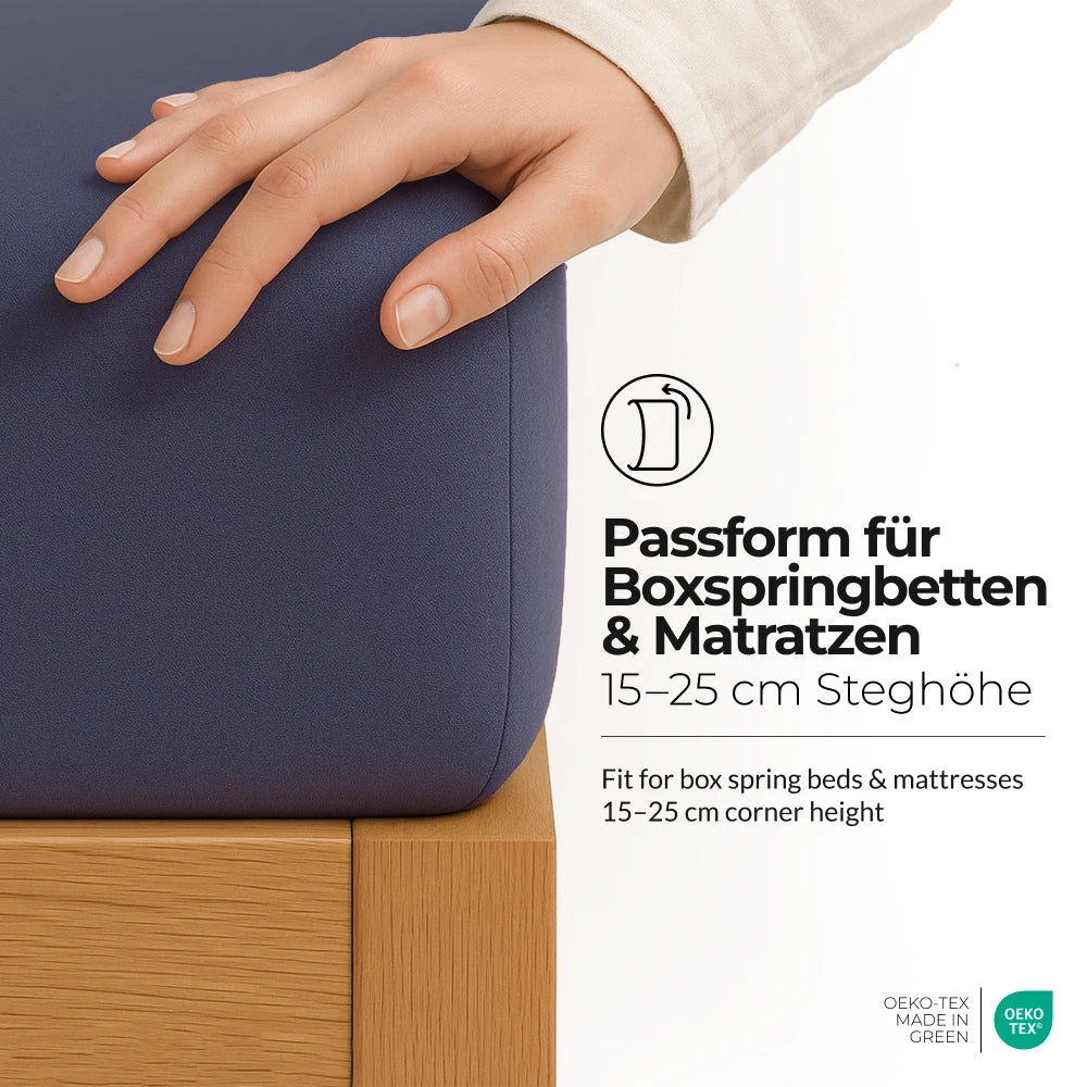 etérea Premium Jersey Spannbettlaken - 90x200 - 200x200 cm