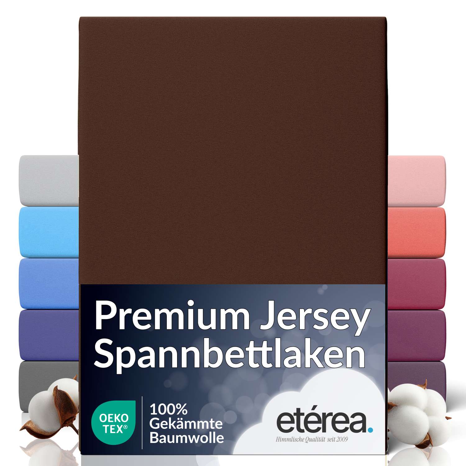 etérea Extra Jersey Spannbettlaken Orange 180x200 - 200x220 cm