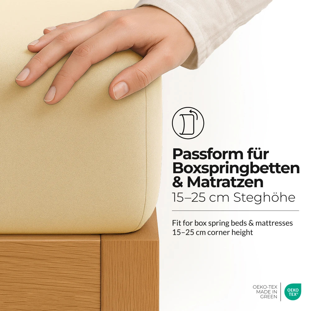 etérea Premium Jersey Spannbettlaken - 90x200 - 200x200 cm