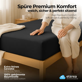 etérea Premium Jersey Spannbettlaken - 90x200 - 200x200 cm