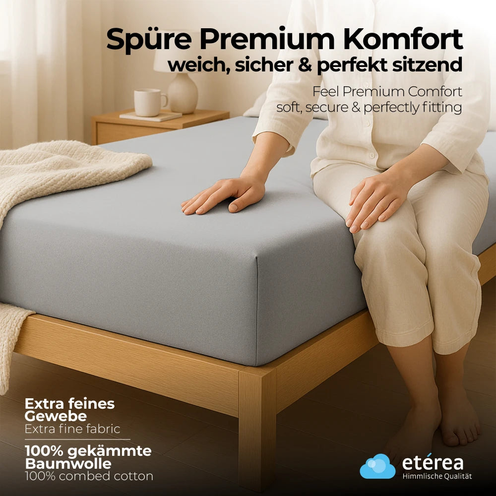 etérea Premium Jersey Spannbettlaken - 90x200 - 200x200 cm