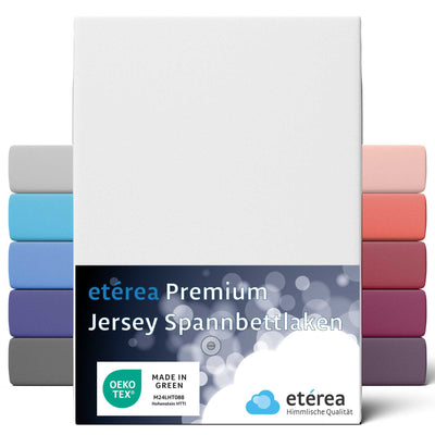 etérea Premium Jersey Spannbettlaken Weiss #farbe_weiss